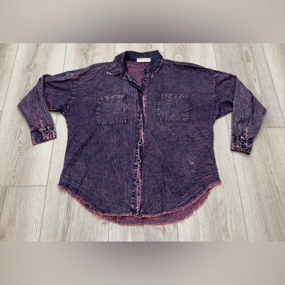 Electric & Rose Elliot Dresshirt Acid Denim. 100% cotton. 💜💟 - Picture 8 of 13